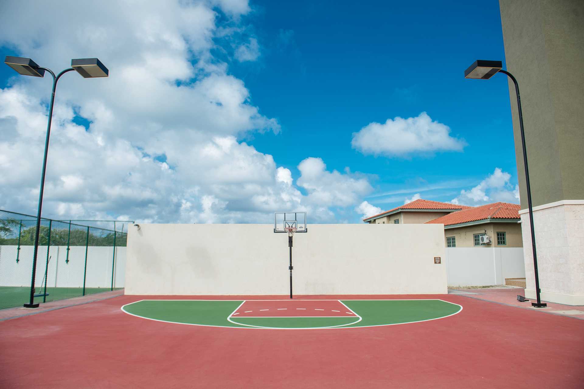 Tennis rackets, tennis balls, and basketball, available upon